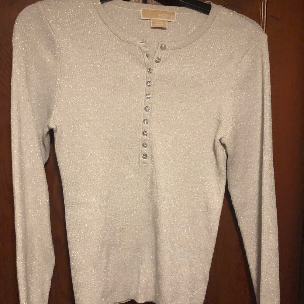 NWOT authentic Michael kors glittery shirt blouse